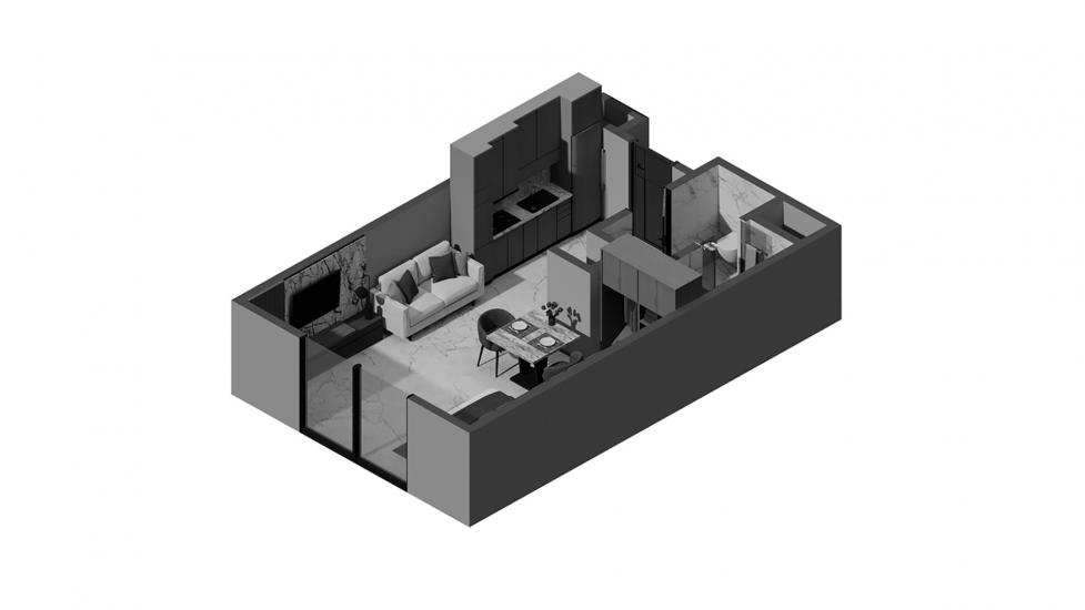 Планировка «Studio Type A 30SQM» 1 комната в ЖК ASCOT RESIDENCES